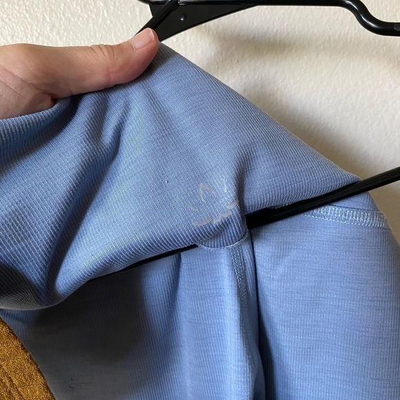 Beyond Yoga Women’s Heather Rib Midi High Waisted Legging Blue Size XS Tight - Picture 4 of 9